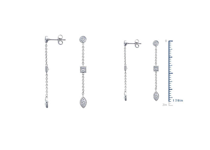 Rhodium Plated | Chandelier Earrings